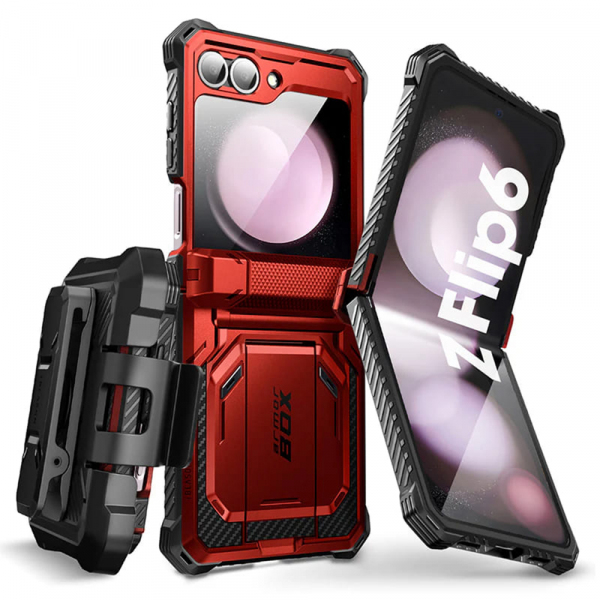 Husa pentru Samsung Galaxy Z Flip7 FE F761 / Z Flip6 F741, i-Blason, ArmorBox, Rosie