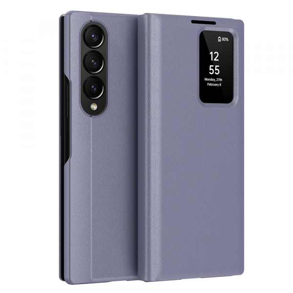 Husa pentru Samsung Galaxy Z Fold4 F936, Techsuit, SmartView, Mov