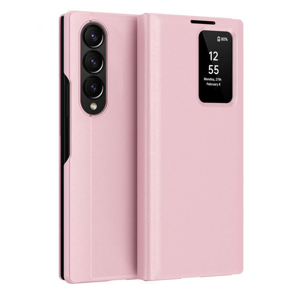 Husa pentru Samsung Galaxy Z Fold4 F936, Techsuit, SmartView, Roz