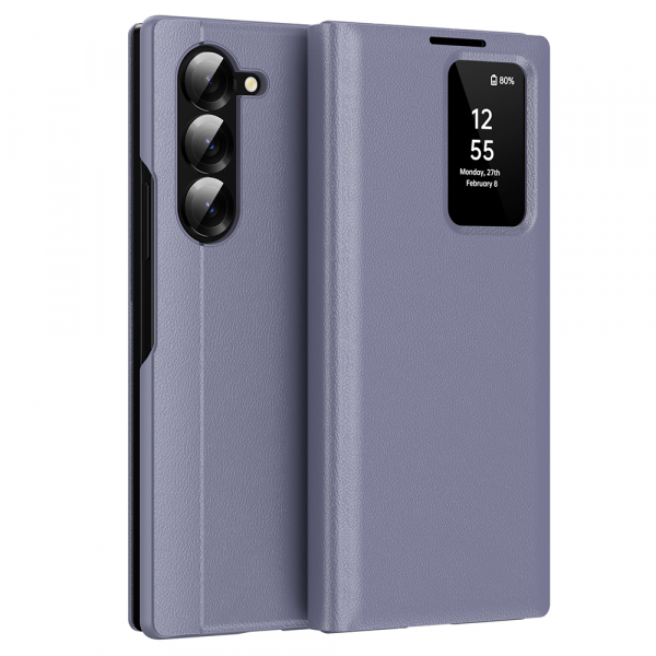 Husa pentru Samsung Galaxy Z Fold5 F946, Techsuit, SmartView, Mov