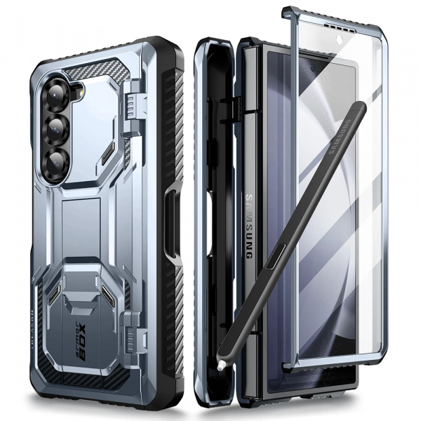 Husa pentru Samsung Galaxy Z Fold6 F956, i-Blason, ArmorBox, Bleu