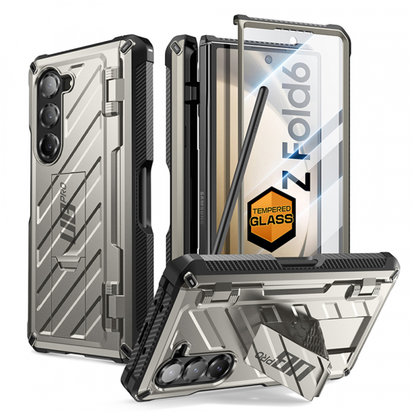 Husa pentru Samsung Galaxy Z Fold6 F956, Supcase, Unicorn Beetle Pro, Gri