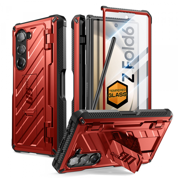Husa pentru Samsung Galaxy Z Fold6 F956, Supcase, Unicorn Beetle Pro, Rosie