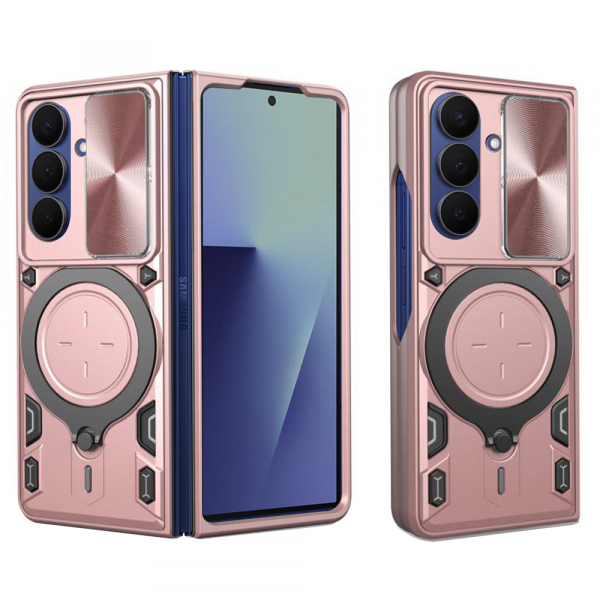 Husa pentru Samsung Galaxy Z Fold7 F966, Techsuit, CamGuard Pro, Roz Aurie