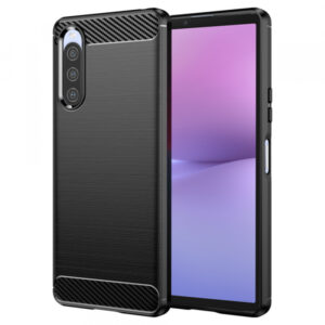 Husa pentru Sony Xperia 10 V, Techsuit, Carbon, Neagra