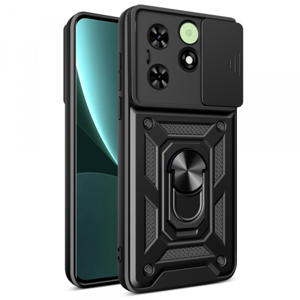 Husa pentru Tecno Spark 20 / Spark Go 2024 / Spark 20C, Techsuit, CamShield, Neagra