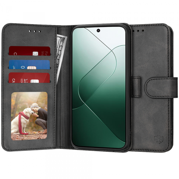 Husa pentru Xiaomi 14, Techsuit, Diary Book, Neagra