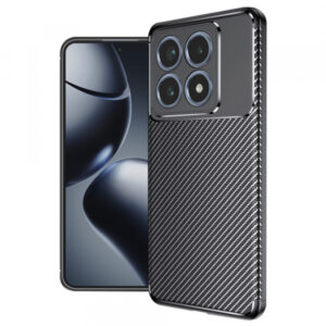 Husa pentru Xiaomi 14T Pro, Techsuit, CarbonFiber, Neagra