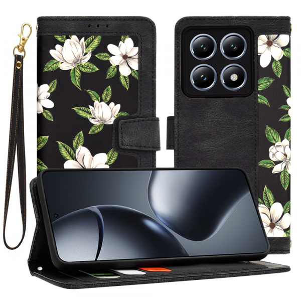 Husa pentru Xiaomi 14T Pro, Techsuit, FlipCraft, Neagra