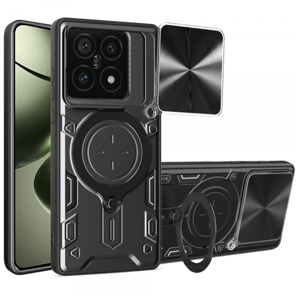 Husa pentru Xiaomi 14T, Techsuit, CamGuard Pro, Neagra