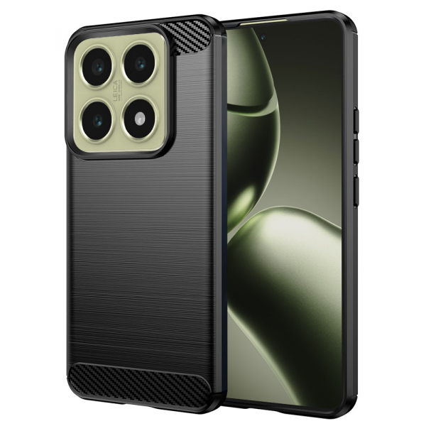 Husa pentru Xiaomi 14T, Techsuit, Carbon, Neagra