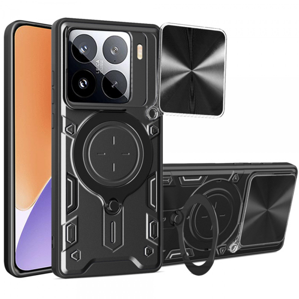Husa pentru Xiaomi 15, Techsuit, CamGuard Pro, Neagra