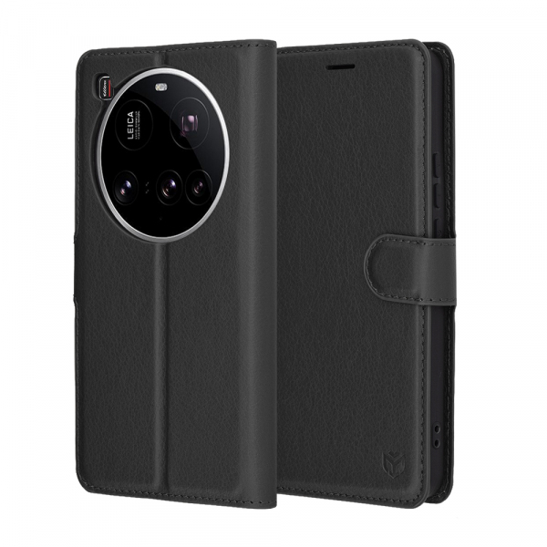 Husa pentru Xiaomi 15 Ultra, Techsuit, Leather Folio, Neagra