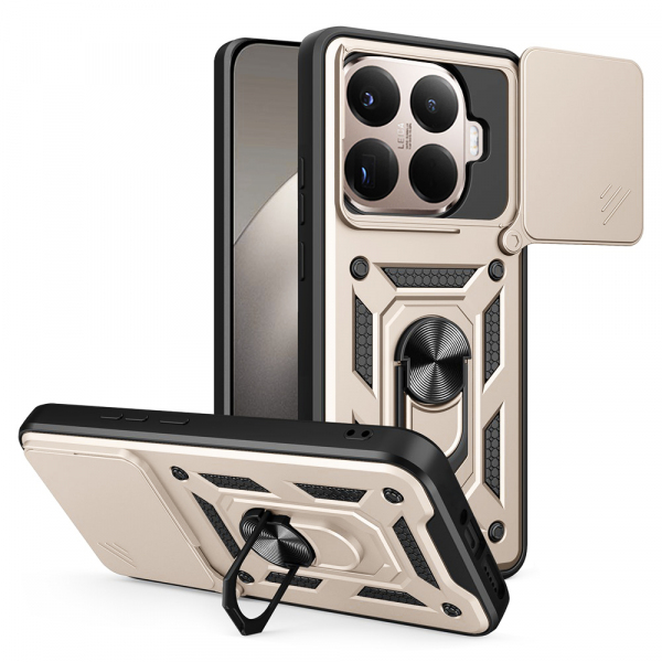 Husa pentru Xiaomi 15T Pro, Techsuit, CamShield, Aurie