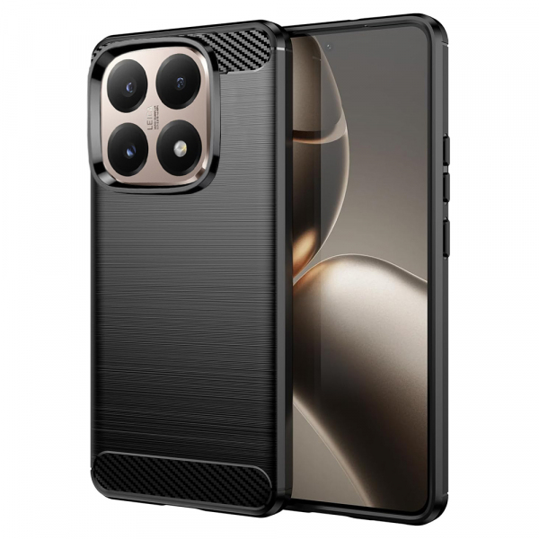 Husa pentru Xiaomi 15T, Techsuit, Carbon, Neagra