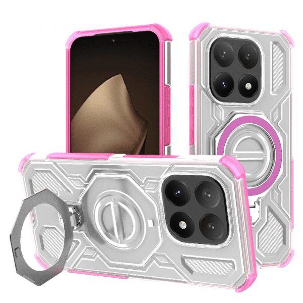 Husa pentru Xiaomi 15T, Techsuit, Carbon Shield Pro, Roz