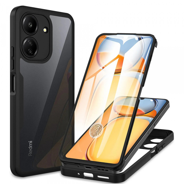 Husa pentru Xiaomi Poco C65 / Redmi 13C, Techsuit, ColorVerse 360, Neagra