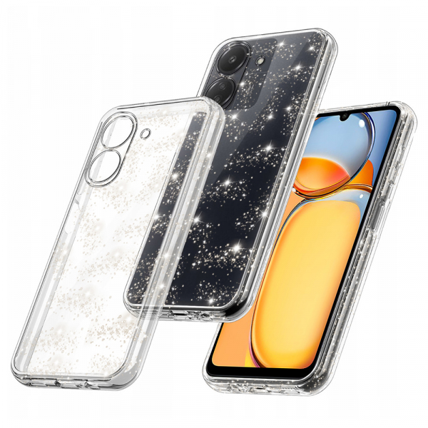 Husa pentru Xiaomi Poco C65 / Redmi 13C, Techsuit, SparkleSkin, Transparenta