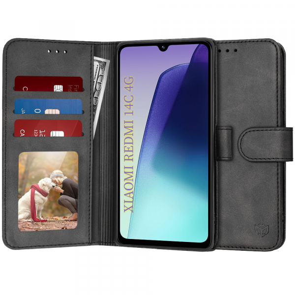 Husa pentru Xiaomi Poco C75 / Redmi 14C, Techsuit, Diary Book, Neagra