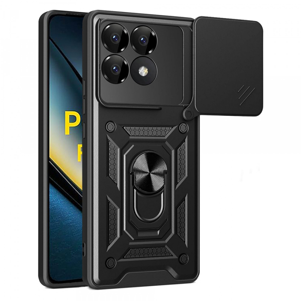 Husa pentru Xiaomi Poco F6 Pro, Techsuit, CamShield, Neagra