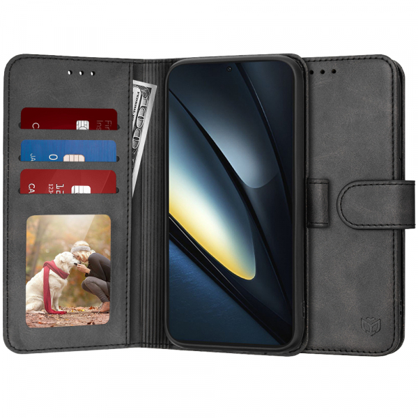 Husa pentru Xiaomi Poco F6 Pro, Techsuit, Diary Book, Neagra