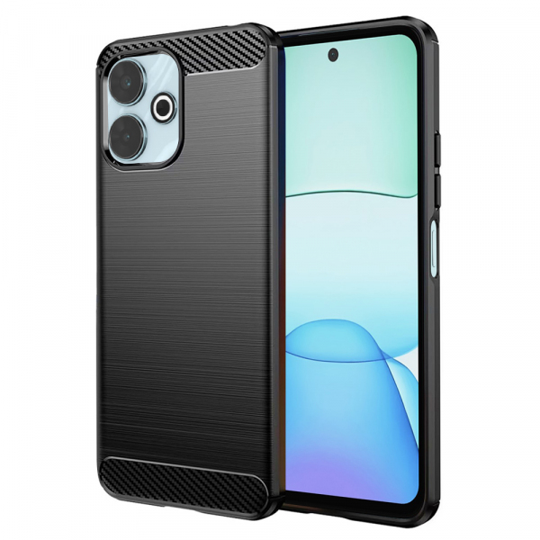 Husa pentru Xiaomi Poco M6 4G / Redmi 13, Techsuit, Carbon, Neagra