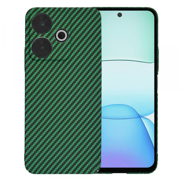 Husa pentru Xiaomi Poco M6 4G / Redmi 13, Techsuit, Carbonite FiberShell, Verde