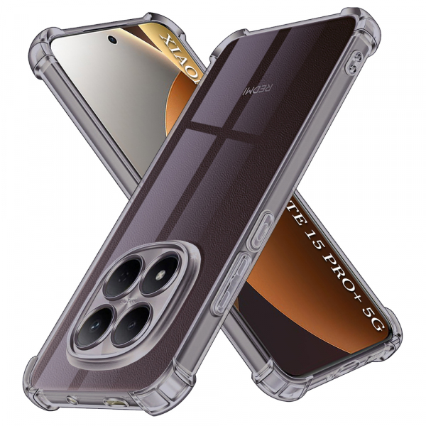 Husa pentru Xiaomi Poco M8 Pro / Redmi Note 15 Pro+ 5G, Techsuit, Shockproof Clear, Fumurie