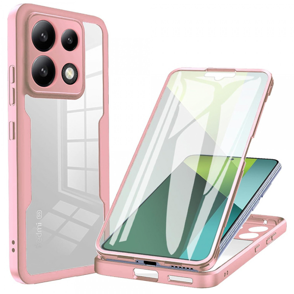 Husa pentru Xiaomi Poco X6 / Note 13 Pro 5G, Techsuit, ColorVerse 360, Roz