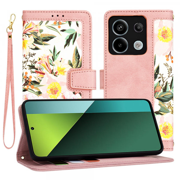 Husa pentru Xiaomi Poco X6 / Note 13 Pro 5G, Techsuit, FlipCraft, Roz