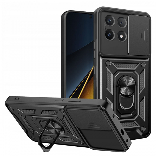 Husa pentru Xiaomi Poco X6 Pro, Techsuit, CamShield, Neagra