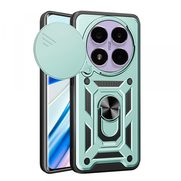 Husa pentru Xiaomi Poco X7 / Note 14 Pro 5G, Techsuit, CamShield, Verde