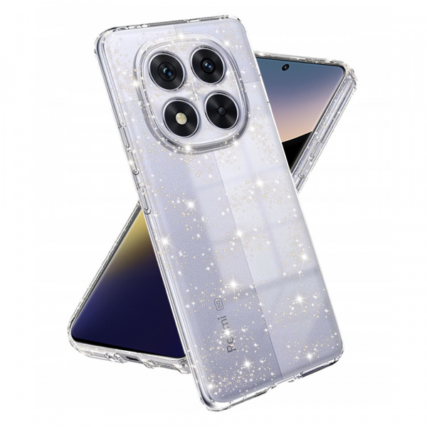 Husa pentru Xiaomi Poco X7 / Note 14 Pro 5G, Techsuit, SparkleSkin, Transparenta