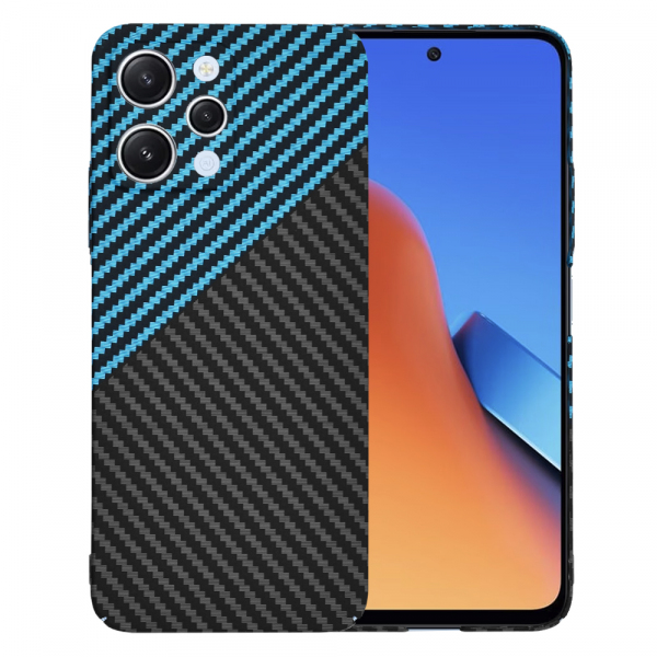 Husa pentru Xiaomi Redmi 12 5G / 12, Techsuit, Carbonite FiberShell, Neagra Bleu