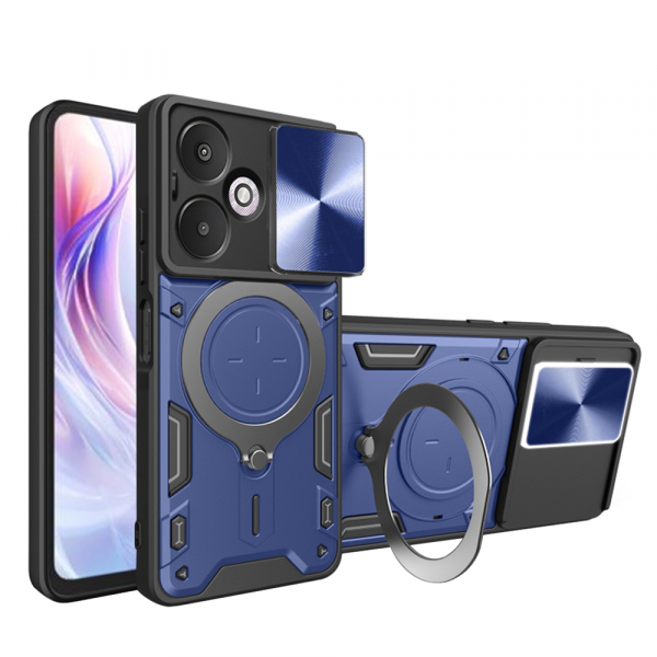 Husa pentru Xiaomi Redmi 13C 5G, Techsuit, CamGuard Pro, Albastra