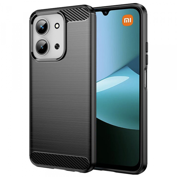 Husa pentru Xiaomi Redmi 15C 5G / 15C 4G, Techsuit, Carbon, Neagra