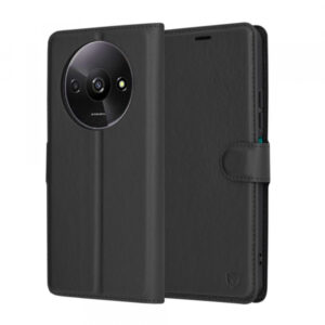 Husa pentru Xiaomi Redmi A3x / A3, Techsuit, Leather Folio, Neagra