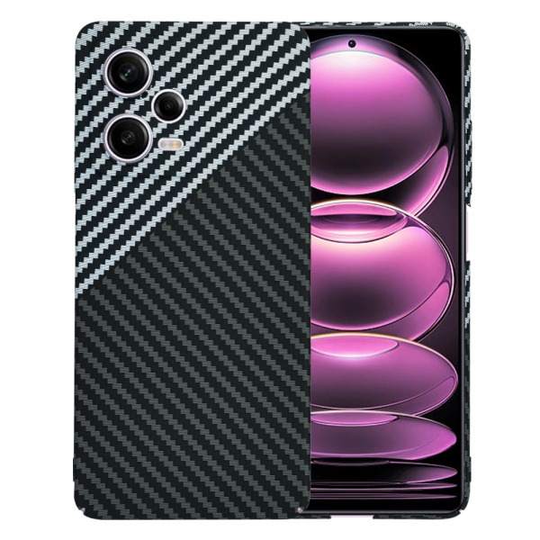 Husa pentru Xiaomi Redmi Note 12 Pro 5G, Techsuit, Carbonite FiberShell, Neagra Gri