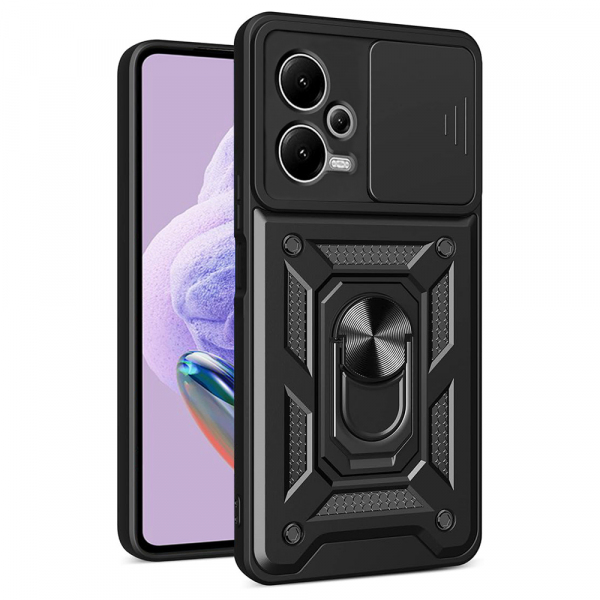Husa pentru Xiaomi Redmi Note 12 Pro+, Techsuit, CamShield, Neagra