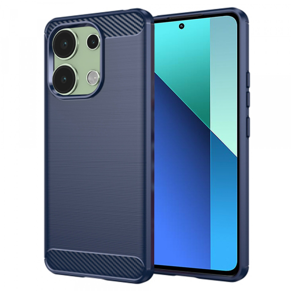 Husa pentru Xiaomi Redmi Note 13 4G, Techsuit, Carbon, Albastra