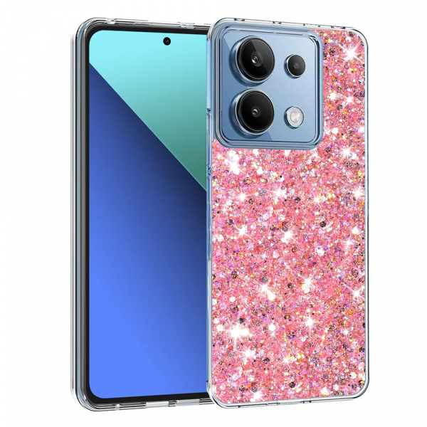 Husa pentru Xiaomi Redmi Note 13 4G, Techsuit, Sparkly Glitter, Roz