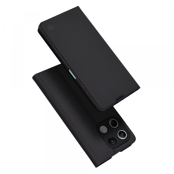 Husa pentru Xiaomi Redmi Note 13 5G, Techsuit, Magskin Book, Neagra