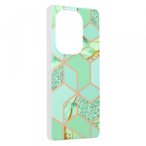 Husa pentru Xiaomi Redmi Note 13 Pro 4G / Poco M6 Pro 4G, Techsuit, Marble, Verde