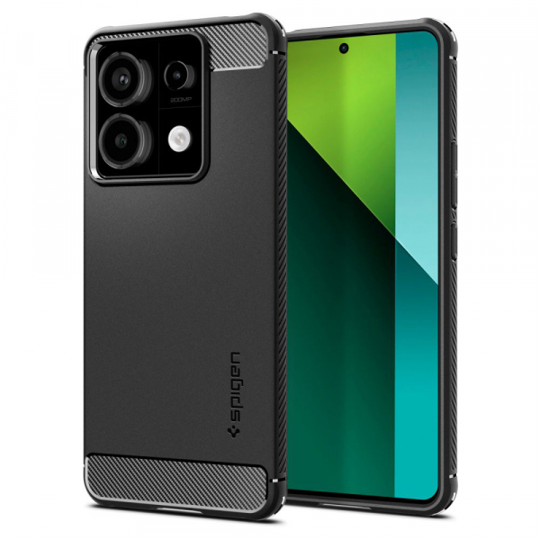 Husa pentru Xiaomi Redmi Note 13 Pro 5G, Spigen, Rugged Armor, Neagra ACS07254