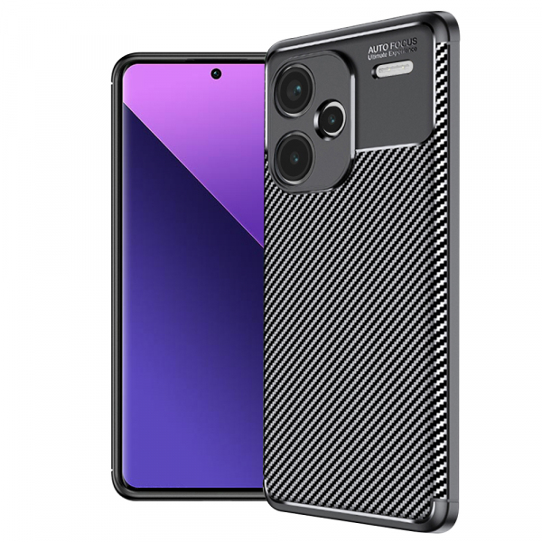 Husa pentru Xiaomi Redmi Note 13 Pro+, Techsuit, CarbonFiber, Neagra