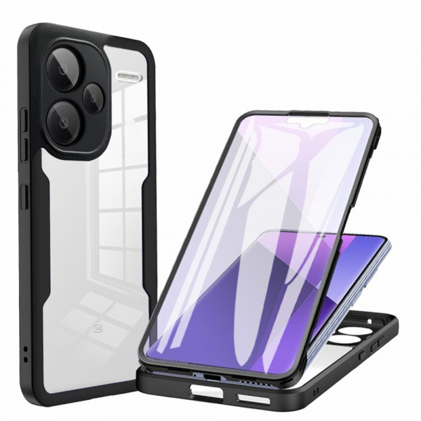 Husa pentru Xiaomi Redmi Note 13 Pro+, Techsuit, ColorVerse 360, Neagra