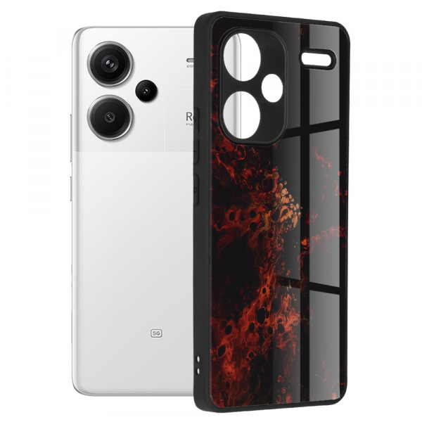 Husa pentru Xiaomi Redmi Note 13 Pro+, Techsuit, Glaze, Rosie
