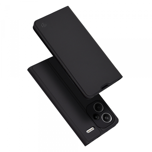 Husa pentru Xiaomi Redmi Note 13 Pro+, Techsuit, Magskin Book, Neagra