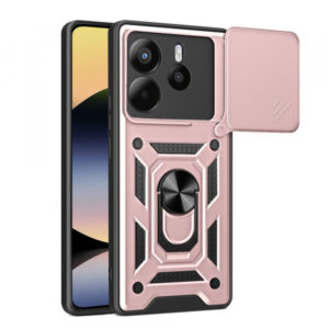 Husa pentru Xiaomi Redmi Note 14 4G (Regional), Techsuit, CamShield, Roz