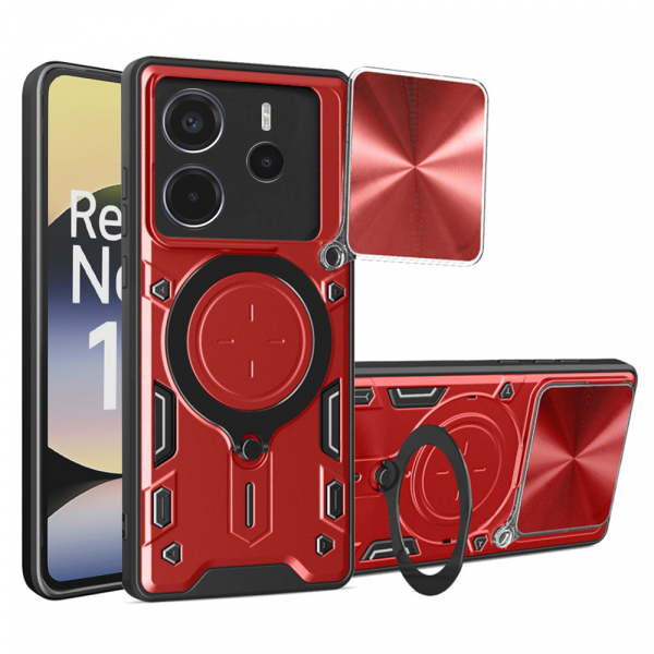 Husa pentru Xiaomi Redmi Note 14 4G (Standard), Techsuit, CamGuard Pro, Rosie